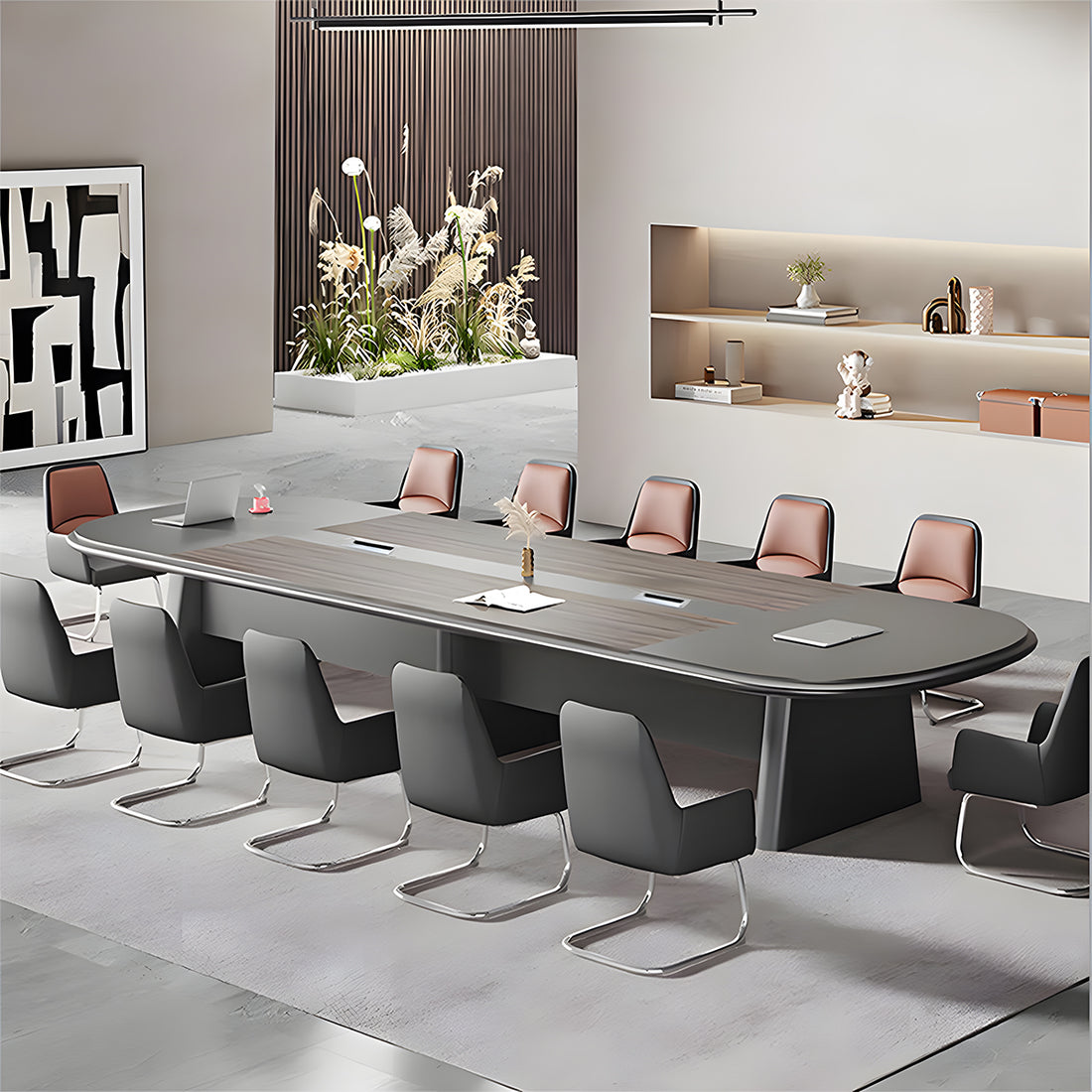 会議用テル　会議用　テーブル　オフィス　デスク　厚天板　高級感　安定性　R加工　安定感　SL-HYZ-027