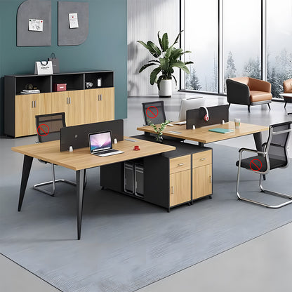 役員用デスク  オフィスデスク　仕事用　サイドキャビネット付き　片袖デスク　エコ素材　ナチュラル　カスタマイズ可能　BGZ-T177　