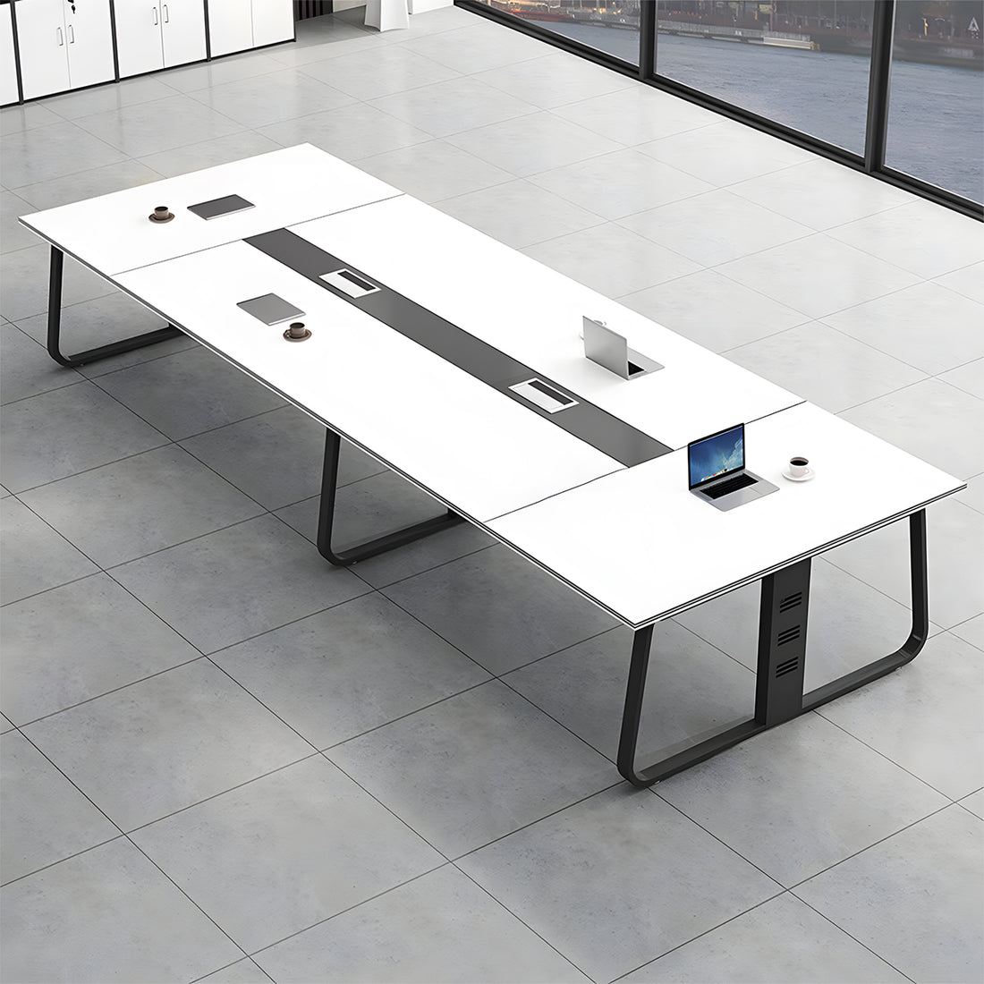 会議用テーブル　会議用　テーブル　オフィス　デスク　ミーティングテーブル　エコ板材　配線ボックス　モダン　シンプル　SL-HYZ-010