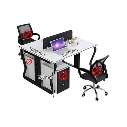 2/3/5/6/7/8/10人用可　複数人用オフィス　コンパクト　U字型オフィス　変形デスク　会社用　事務用　大容量　トップパネル　Ｒ仕上げ　洗練　カスタマイズ可能　BGZ-M-015