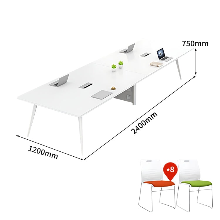 会議用テーブル ミーティングテーブル 大型会議用デスク オフィステーブル テーブル ホワイト kaguyasu