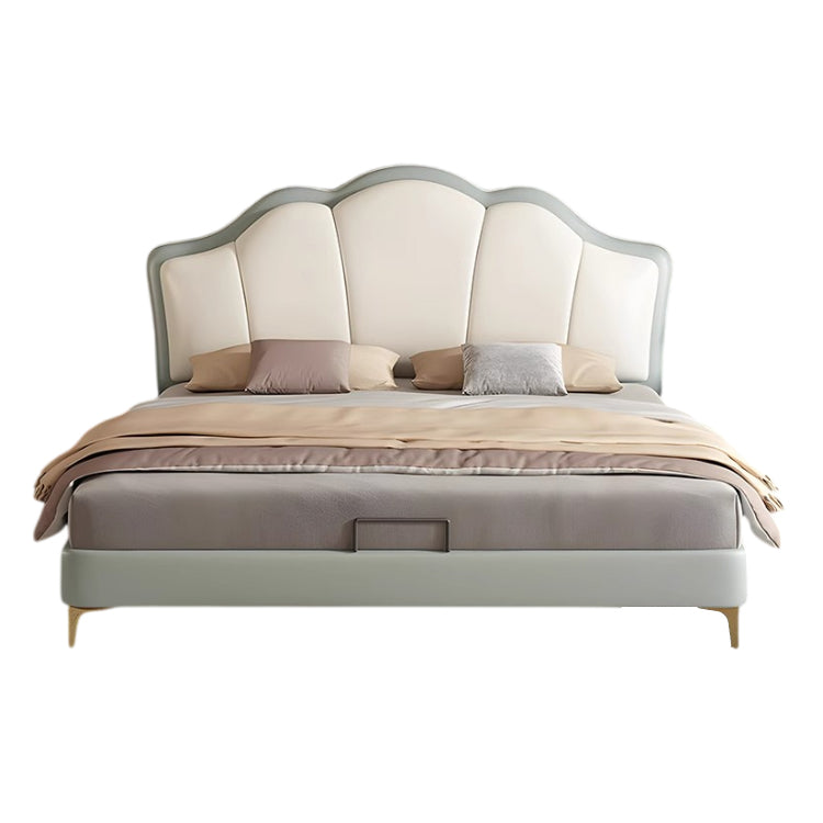 ベッド　木製フレーム　すのこベッド　ベッドフレーム　ダブル　キング　ヘッドボード　柔らかい　優れた通気性　脚付き　かわいい　ライムグリーン　ホワイト　tomokagu