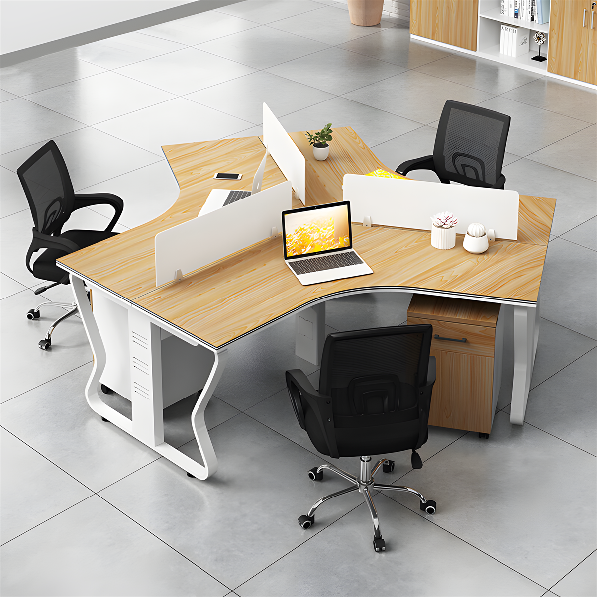 オフィスデスク-オフィス-デスク-モダン-シンプル-多機能キャビネット-エコ板材-パーティション-人間工学-sl-bgz-030