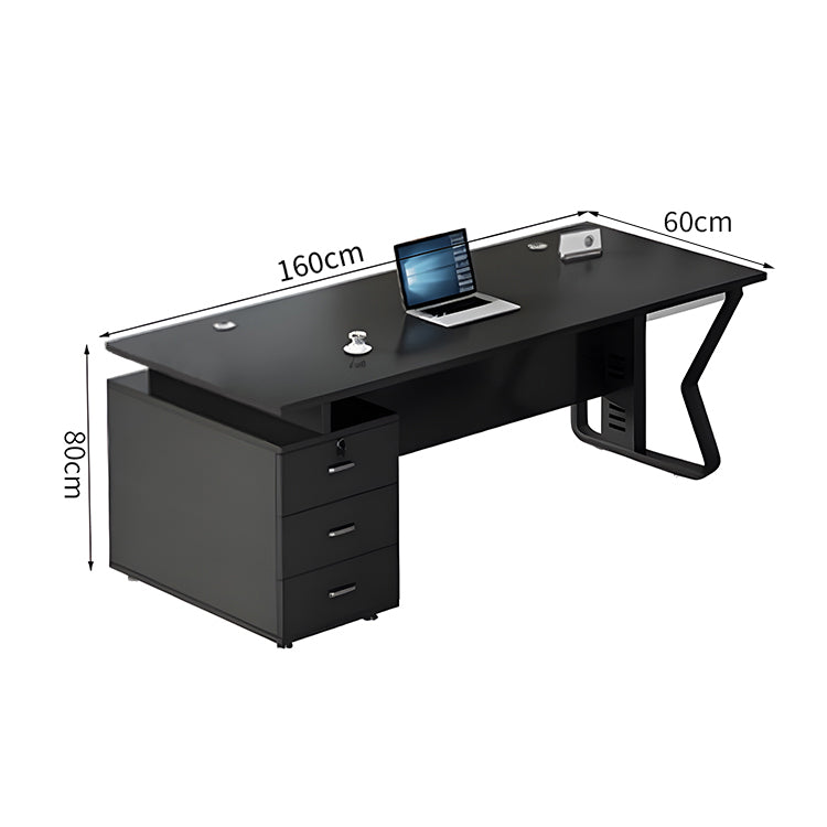 オフィスデスク　事務デスク　ワークデスク　木目調　配線穴付き　デスクワゴン　パネル付き　シンプル　カスタマイズ可能　BGZ-T176