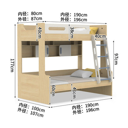 二段ベッド　寝具　木製二段ベッド　落下防止ガード　はしご　引き出し付き　エコ素材　サポートバー　カスタマイズ可能　SCC-S052