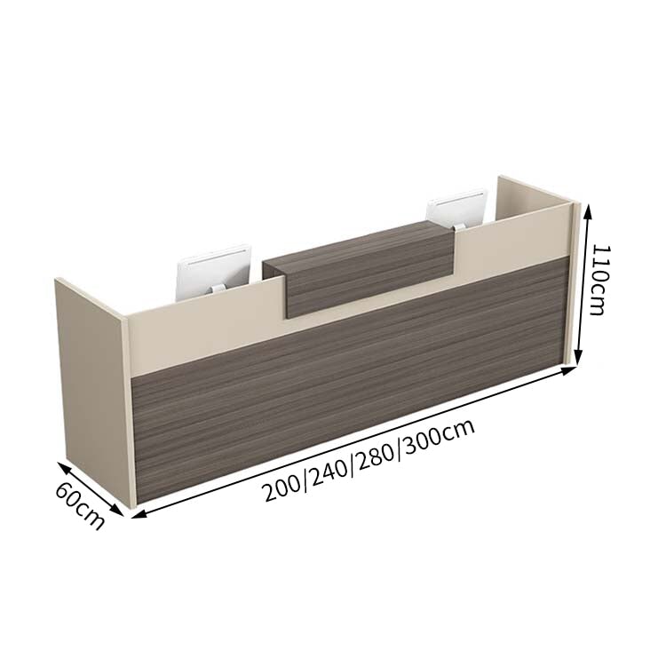 オープン収納　収納棚　カウンター　カウンターテーブル　受付台　レジカウンター　グレー　シンプル　カスタマイズ可能　JDT-T010　tomokagu