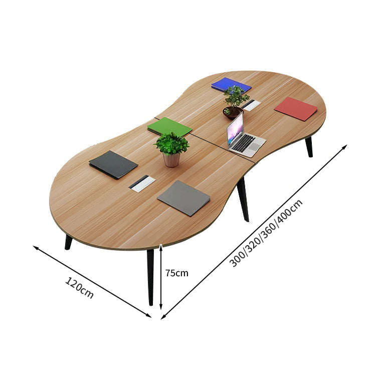 安全無臭　ミーティングテーブル　大型会議テーブル　オフィスデスク　ナチュラル　カスタマイズ可能　HYZ-T004　