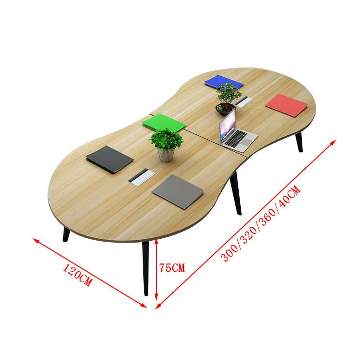 ミーティングテーブル 大型会議テーブル　オフィスデスク　ナチュラル　HYZ-506