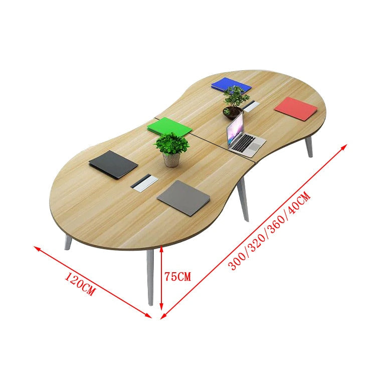 ミーティングテーブル 大型会議テーブル　オフィスデスク　ナチュラル　HYZ-506