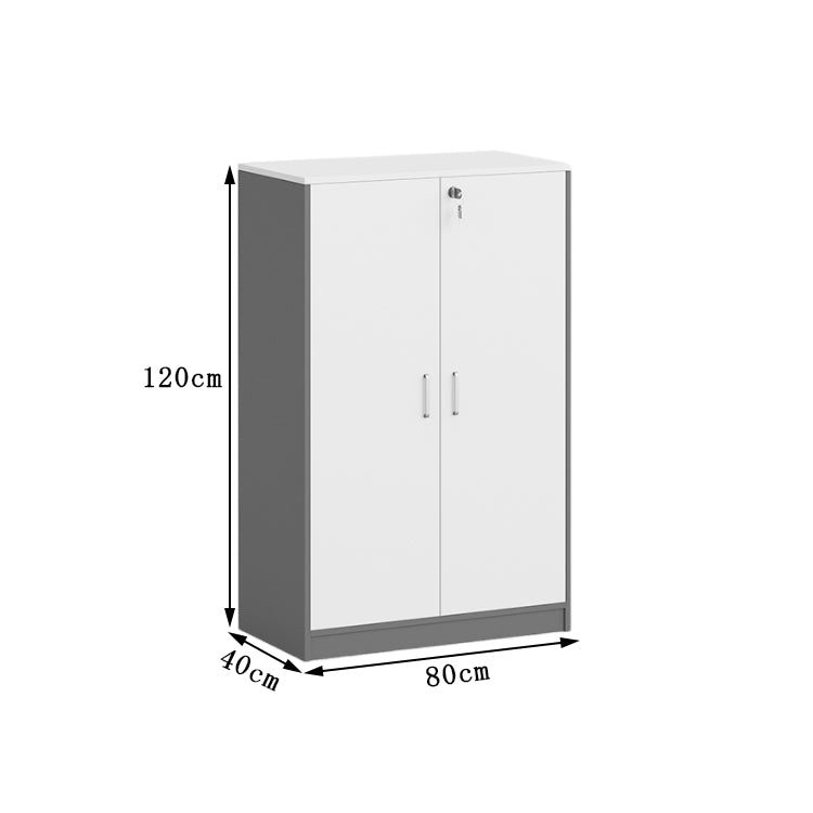 シリンダー錠　会社用　事務所用　自宅用　中型　扉付き　プリンター　優れた収納力　書類収納　キャビネット　収納棚　サイドボード　チェスト　シンプル　ホワイト　CWG-T065　TOMOKAGU