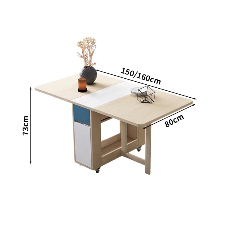 エコ素材　広い天板　収納スペース付き　木目調　折り畳みテーブル　キャビネット　テーブル　グレー　ホワイト　CZ-T002　tomokagu
