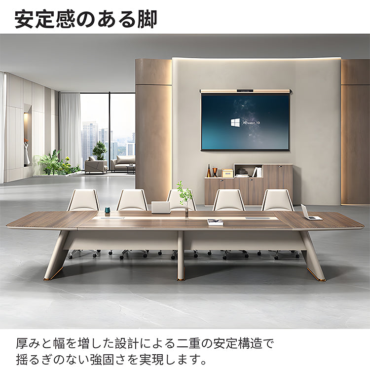 会議用テーブル　会議用　テーブル　オフィス　デスク　配線ボックス　厚天板　シンプル　洗練された　エコ板材　SL-HYZ-028