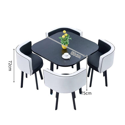 スチールフレーム　高耐荷重　安定性　Ｒ仕上げ　コットンリネン　通気性　テーブル　チェア　セット　応接用　シンプル　簡素　カスタマイズ可能　JDZH-A408