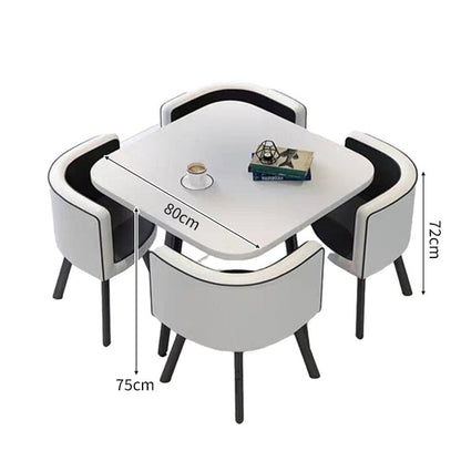 スチールフレーム　高耐荷重　安定性　Ｒ仕上げ　コットンリネン　通気性　テーブル　チェア　セット　応接用　シンプル　簡素　カスタマイズ可能　JDZH-A408