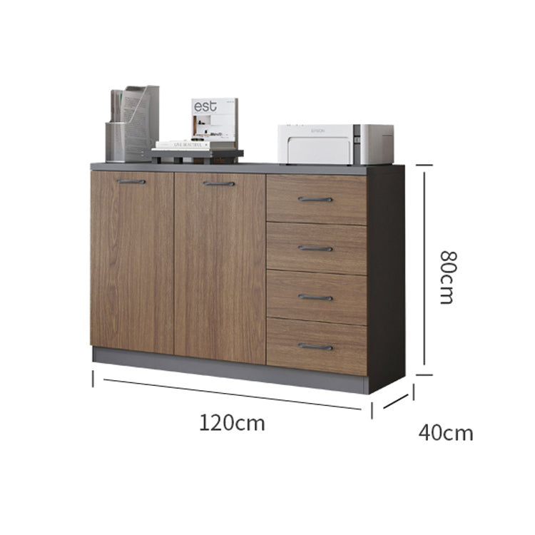 会社用　自宅用　中型　扉付き　プリンター　引き出し付き　取っ手付き　書類収納　キャビネット　収納棚　サイドボード　高級感　ホワイト　グレー　カスタマイズ可能　CWG-T077　TOMOKAGU