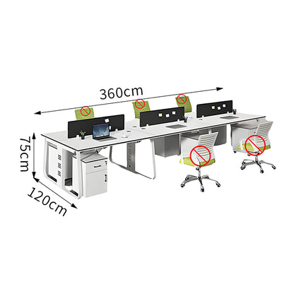 オフィスデスク　オフィス　デスク　厚天板　配線孔　トップパネル付き　シンプル　多機能　カスタマイズ可能　SL-BGZ-001