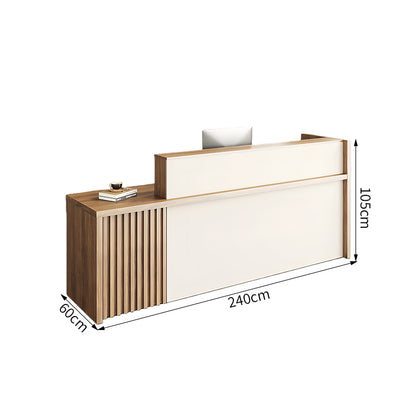 受付　店舗用　受付カウンター　オフィス受付　カウンター　レジカウンター　エコ素材　高級感　ホワイト　JDT-3001