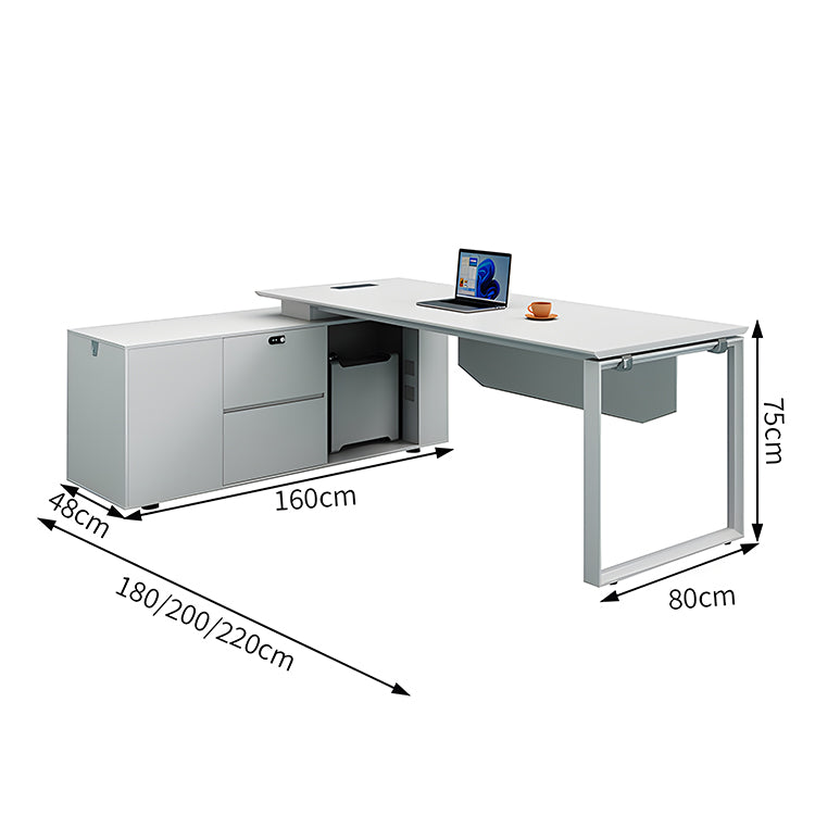 社長デスク　社長用　デスク　オフィス　収納　スチール脚　パーティション　シンプル　多機能　カスタマイズ可能　MG-LBZ-LLS01