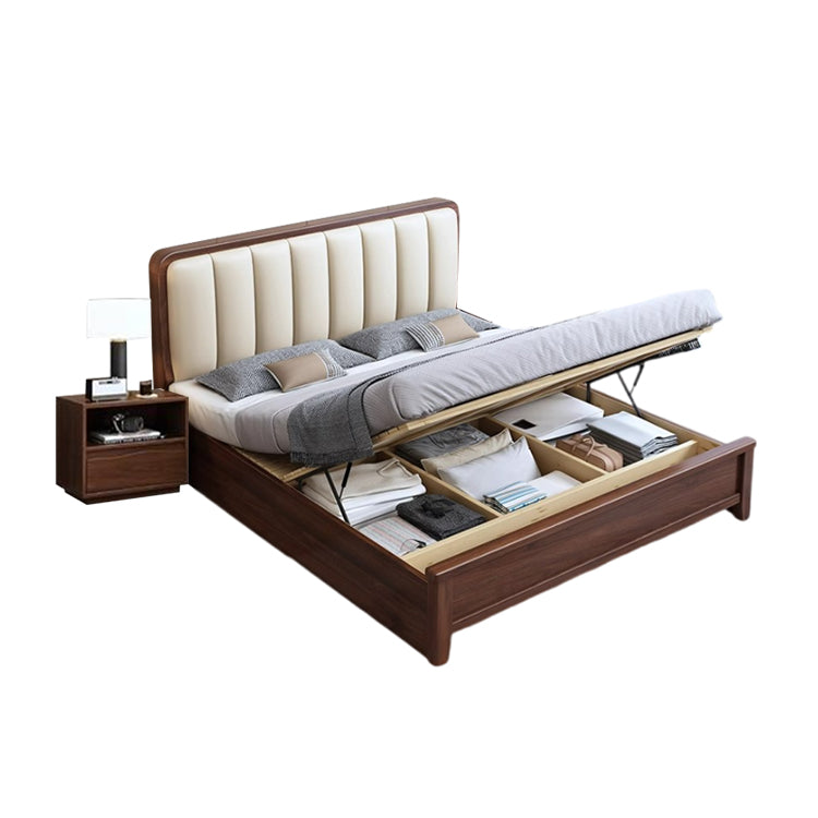 ベッド　木製フレーム　すのこベッド　ベッドフレーム　セミダブル　キング　寝室　優れた通気性　ヘッドボード　高さ調節可能　シンプルモダン　ウォールナット　tomokagu