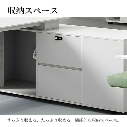 社長デスク　社長用　デスク　オフィス　収納　スチール脚　パーティション　シンプル　多機能　カスタマイズ可能　MG-LBZ-LLS01