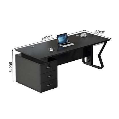 オフィスデスク　事務デスク　ワークデスク　木目調　配線穴付き　デスクワゴン　パネル付き　シンプル　カスタマイズ可能　BGZ-T176