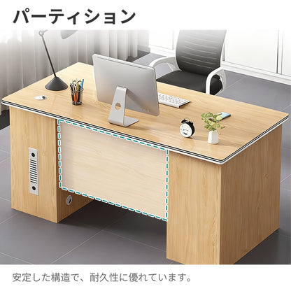 オフィスデスク　オフィス　デスク　ロック付き収納　R加工　パーティション　シンプル　快適　耐久性　SL-BGZ-052