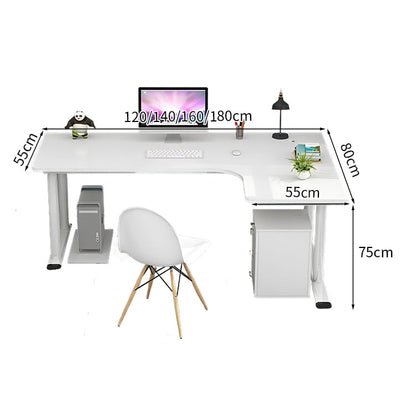 金属フレーム　Ｈ字型　安定性　Ｒ仕上げ　配線穴キャップ　厚い天板　デスク　パソコンデスク　シンプル　木目調　簡素　実用　HD-K-206-kc