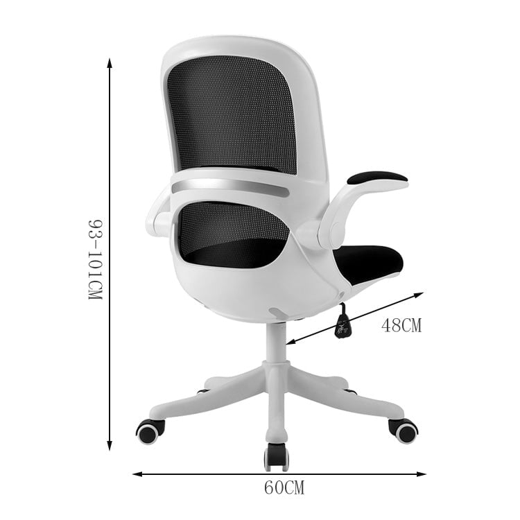オフィスチェア　ワークチェア　事務椅子　パソコンチェア　人間工学　昇降　回転　跳ね上げ式肘掛け　メッシュ　通気性　モダン　おしゃれ　ホワイト　tomokagu