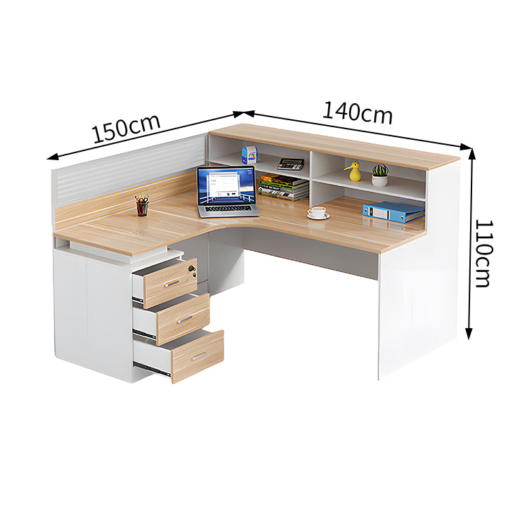 オフィスデスク　オフィス　デスク　Ｌ字型デスク　収納スペース　ロック付き　高品質　シンプル　カスタマイズ可能　SL-BGZ-022