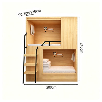 二段ベッド　親子ベッド　はしご　スチール　収納　開き戸　シューズボックス　ナチュラル　カスタマイズ可能　SCC-T041