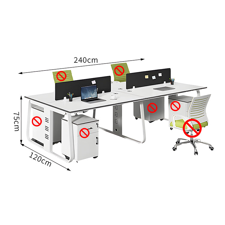 オフィスデスク　オフィス　デスク　厚天板　配線孔　トップパネル付き　シンプル　多機能　カスタマイズ可能　SL-BGZ-001