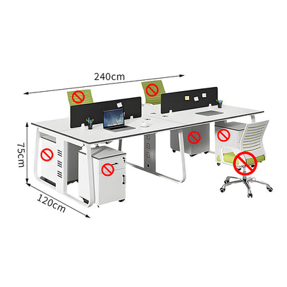 オフィスデスク　オフィス　デスク　厚天板　配線孔　トップパネル付き　シンプル　多機能　カスタマイズ可能　SL-BGZ-001