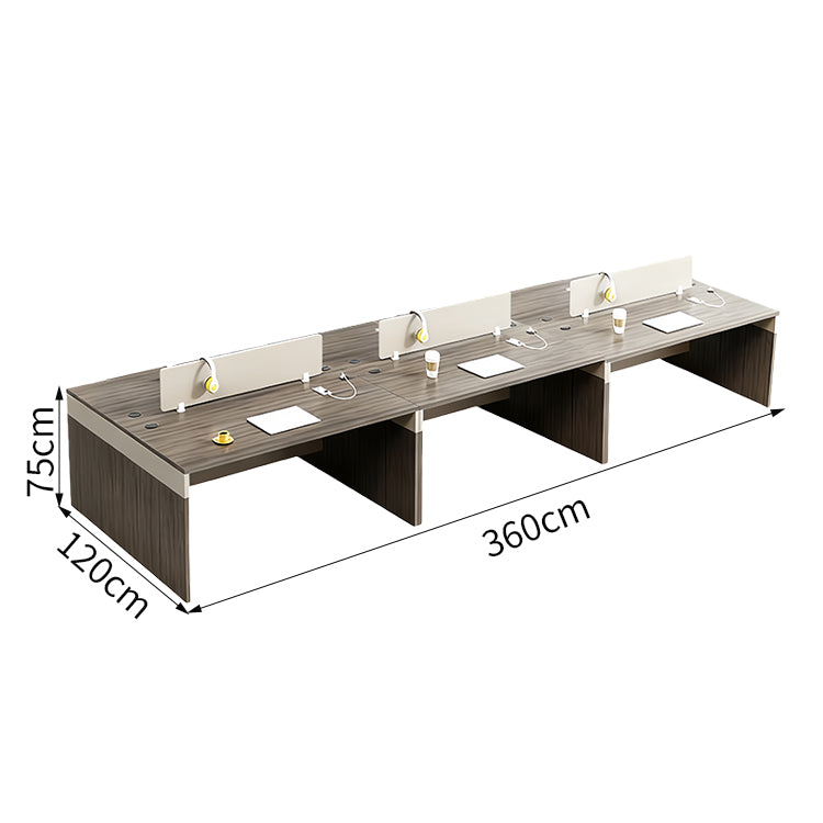 オフィスデスク　デスク　オフィス　組み合わせ　配線孔　厚天板　エコ板材　モダン　シンプル　SL-BGZ-032