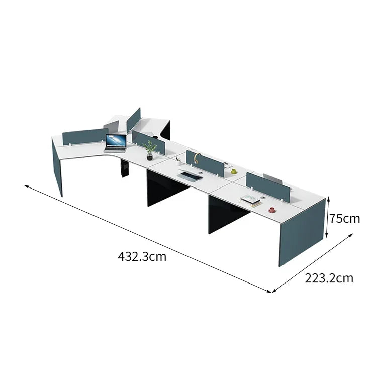 432.3×223.2×75cm / 7人用 / デスクのみ