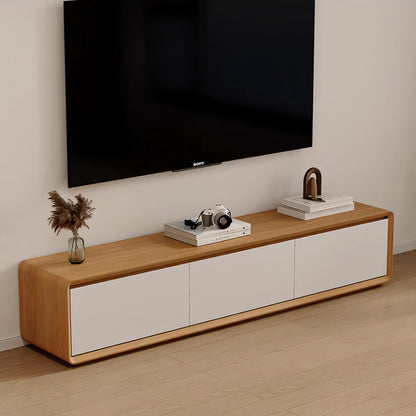 テレビボード　テレビ台　TVボード　通気孔付き　通気性　天然木　ラバーウッド材　引き出し付き　扉付き収納　分類収納　巾木避けデザイン　DSG-T019