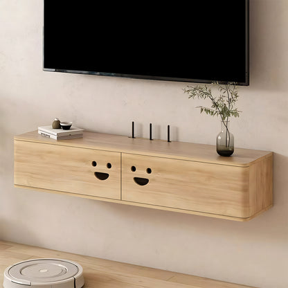 テレビ台　テレビボード　TVボード　かわいい　モダン　天然木　ラバーウッド材　頑丈　壁掛け式　Ｒ加工　木目調　DSG-T040
