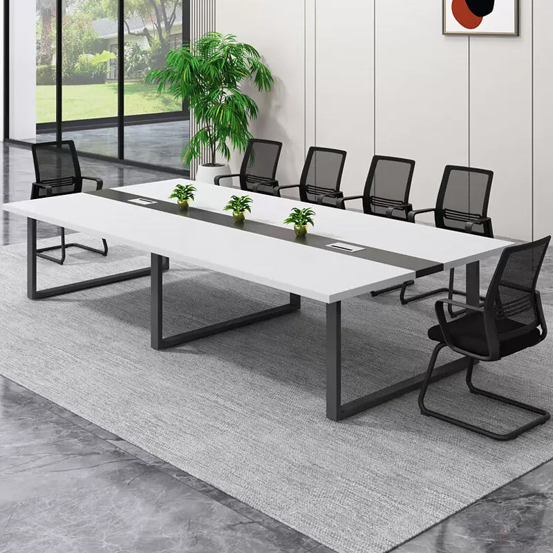 会議机 ミーティングテーブル　長方形テーブル 大型会議テーブル　オフィスデスク　長机　ホワイト HYZ-507