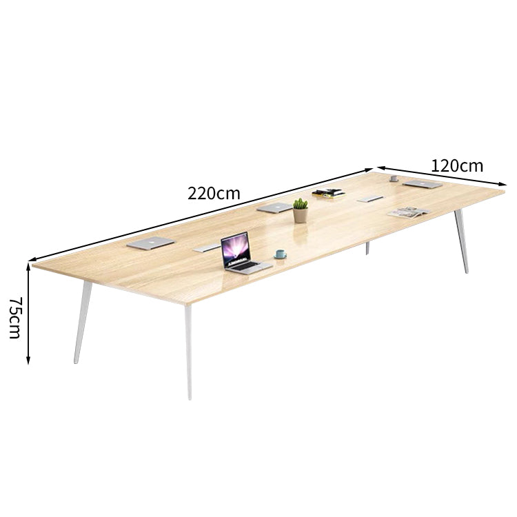 シンプル　高級感　ミーティングテーブル　会議デープル　配線孔付き　メラミン化粧板　テーブル　洗練　カスタマイズ可能　HYZ-T095