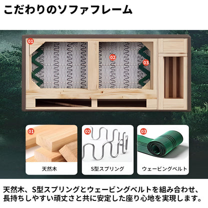 ナッパレザー　高反発ウレタン　柔らか　弾力性　人間工学　天然木フレーム　安定性　広め　ゆとり　ソファ　応接ソファ　穏やか　エレガント　上品　グレー　JDSF-K010