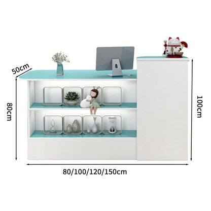 受付カウンター　レジカウンター　オフィス受付　鍵付き　配線穴付き　角丸　シンプル　ホワイト　カスタマイズ可能　JDT-M-104