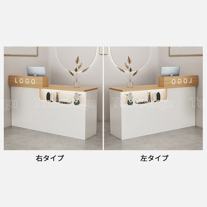 受付カウンター　レジカウンター　受付台　店舗カウンター　シリンダー錠付き　引き出し付き　収納機能　木製　シンプルモダン　ホワイト　マーブル　カスタマイズ可能　JDT-S012