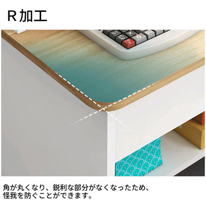 コンパクト　鍵付きの引き出し　2段構造　受付カウンター　カウンター　オフィス受付　レセプションデスク　レジカウンター　店舗用品　シンプル　JDT-T063