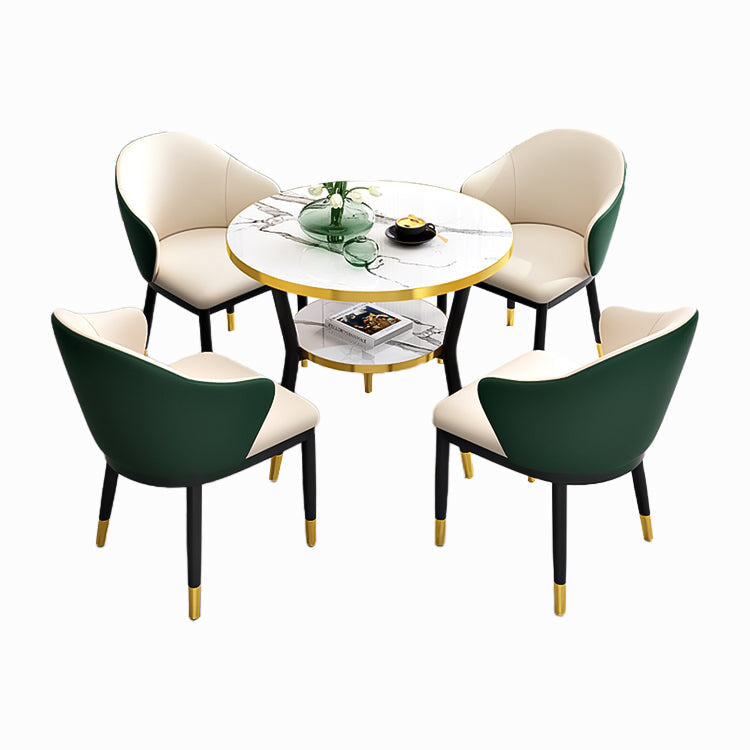 高反発ウレタン　フィット感　丸型天板　ぶつかり防止　メラミン化粧板　棚付き　炭素鋼脚　応接セット　テーブル　チェア　高級感　上質　モダン　カスタマイズ可能　JDZH-C007