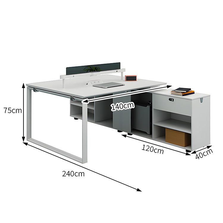 オフィス　オフィスデスク　デスク　シンプル　洗練　収納　パーティションホワイト　スチール　MG-BGZ-LLS14