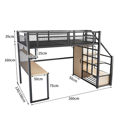 二階ベッド　デスク　スチールフレーム　焼付塗装　耐久性　収納　使い勝手　耐荷重　階段　ハシゴ　カスタマイズ可能　SCC-T047
