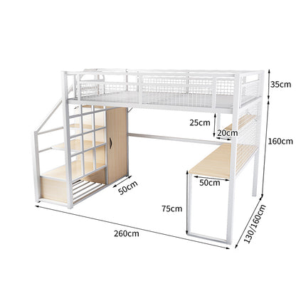 二階ベッド　デスク　スチールフレーム　焼付塗装　耐久性　収納　使い勝手　耐荷重　階段　ハシゴ　カスタマイズ可能　SCC-T047