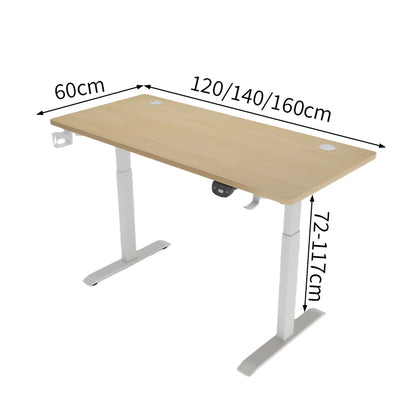 昇降ワークデスク　作業デスク　パソコンデスク　作業用　メラミン化粧板　昇降可能　シンプル　ホワイト　SNZ-T021