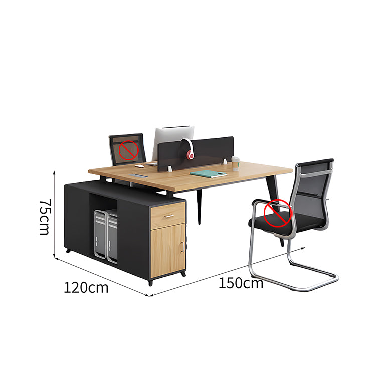 役員用デスク  オフィスデスク　仕事用　サイドキャビネット付き　片袖デスク　エコ素材　ナチュラル　カスタマイズ可能　BGZ-T177　