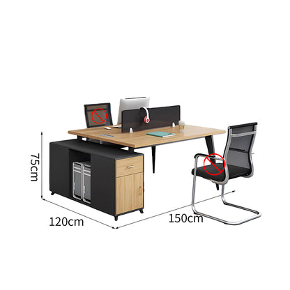 役員用デスク  オフィスデスク　仕事用　サイドキャビネット付き　片袖デスク　エコ素材　ナチュラル　カスタマイズ可能　BGZ-T177　