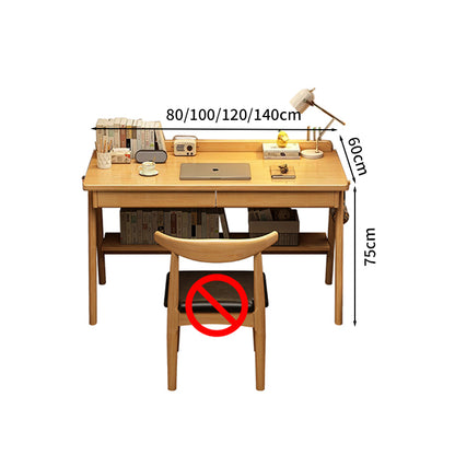 広い天板　角丸　天然木　省スペース　引き出し付き　収納棚　勉強机　学習机　ワークデスク　学習デスク　デスク　パソコンデスク　シンプル　ナチュラル　XXZ-T054